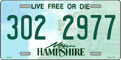 NH license plate 3022977