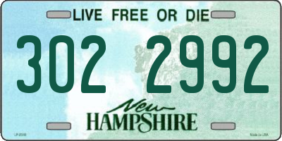 NH license plate 3022992