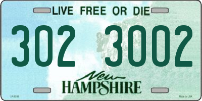 NH license plate 3023002