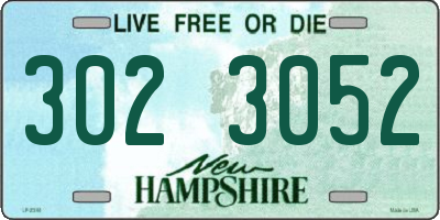 NH license plate 3023052