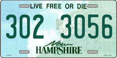 NH license plate 3023056