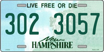 NH license plate 3023057