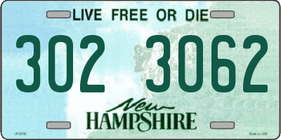 NH license plate 3023062