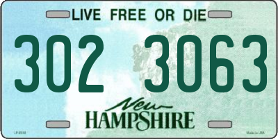 NH license plate 3023063