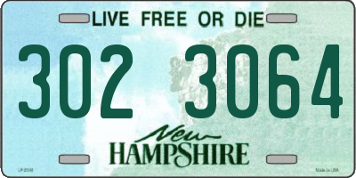 NH license plate 3023064