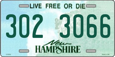 NH license plate 3023066