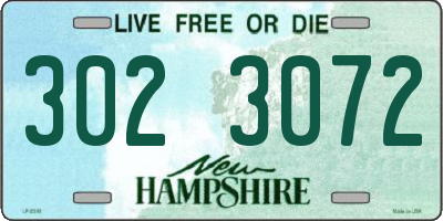 NH license plate 3023072