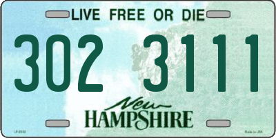 NH license plate 3023111
