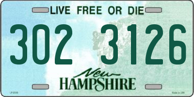 NH license plate 3023126