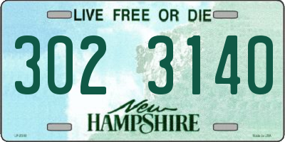 NH license plate 3023140