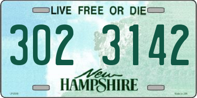 NH license plate 3023142