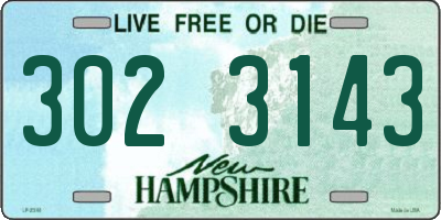 NH license plate 3023143