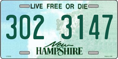 NH license plate 3023147
