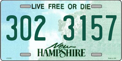 NH license plate 3023157