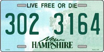 NH license plate 3023164
