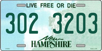 NH license plate 3023203