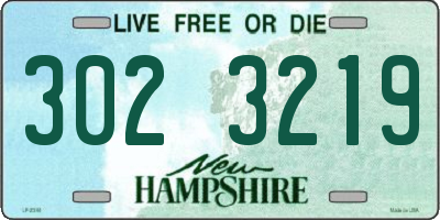 NH license plate 3023219