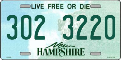 NH license plate 3023220