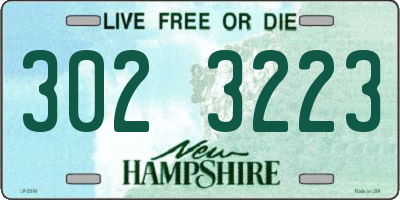 NH license plate 3023223