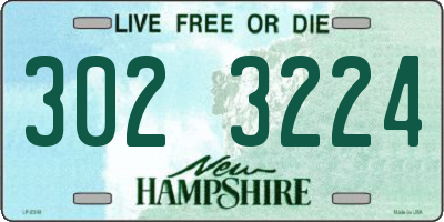 NH license plate 3023224