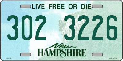 NH license plate 3023226