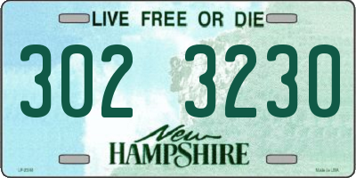 NH license plate 3023230