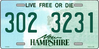 NH license plate 3023231