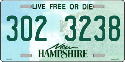 NH license plate 3023238