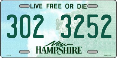 NH license plate 3023252