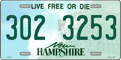 NH license plate 3023253