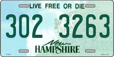 NH license plate 3023263