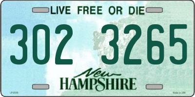 NH license plate 3023265