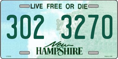 NH license plate 3023270