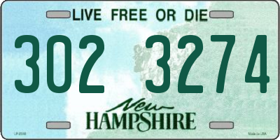 NH license plate 3023274