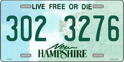 NH license plate 3023276