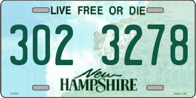 NH license plate 3023278