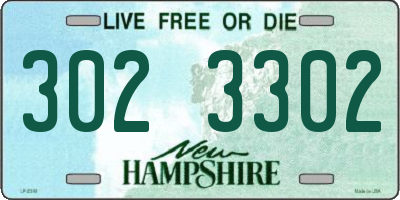 NH license plate 3023302
