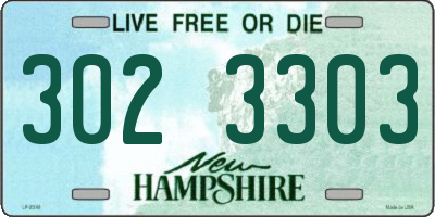 NH license plate 3023303
