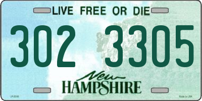 NH license plate 3023305