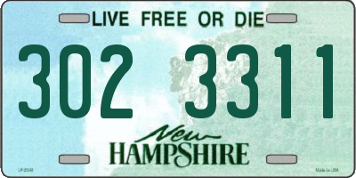NH license plate 3023311