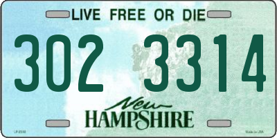 NH license plate 3023314