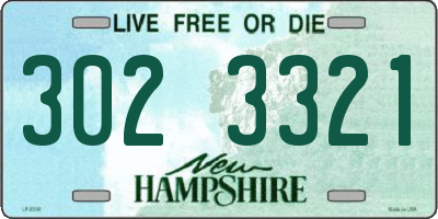 NH license plate 3023321