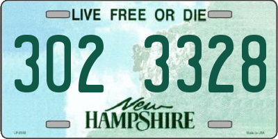 NH license plate 3023328