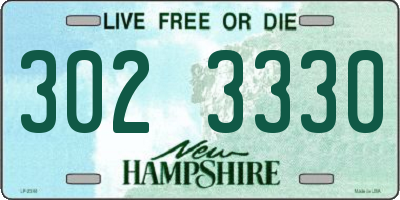 NH license plate 3023330