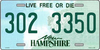 NH license plate 3023350