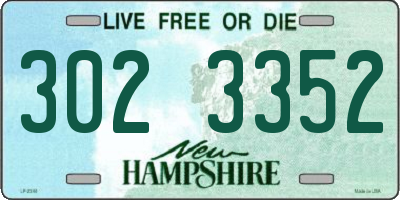 NH license plate 3023352