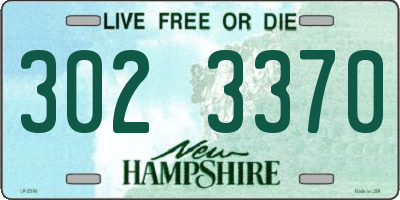 NH license plate 3023370