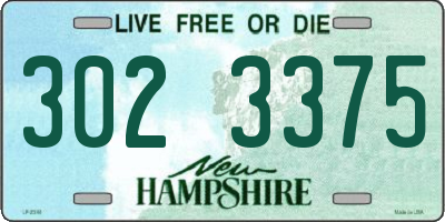 NH license plate 3023375