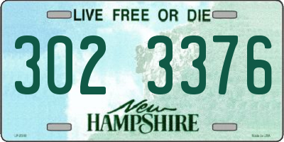 NH license plate 3023376