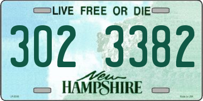 NH license plate 3023382